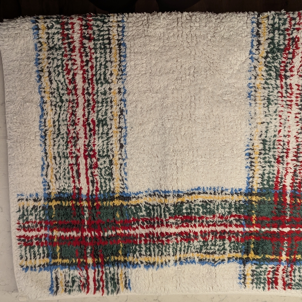 Pottery Barn Bathroom Mat Colorful Woven Fabric 2x3.
